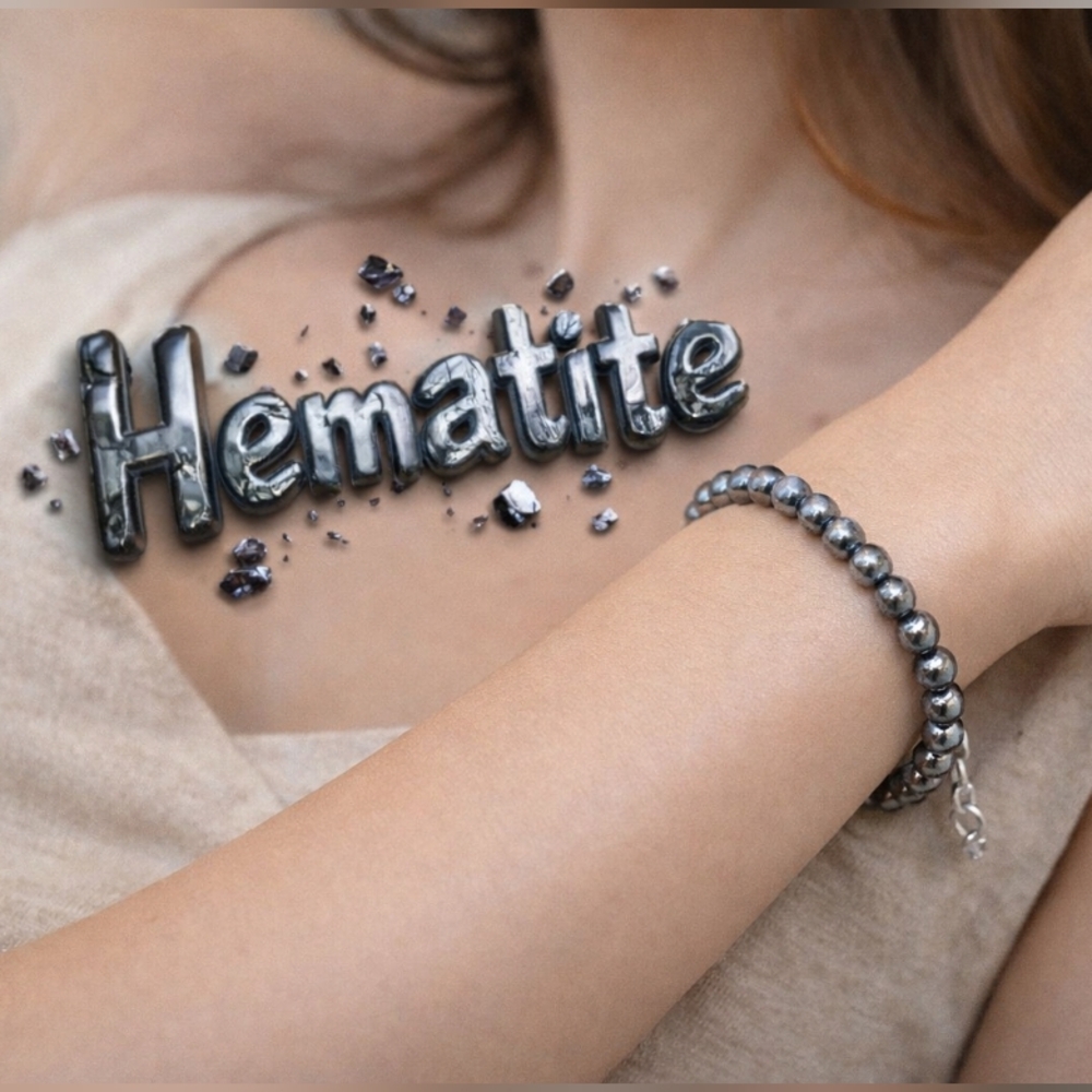 (6)Handmade Hematite Bracelet